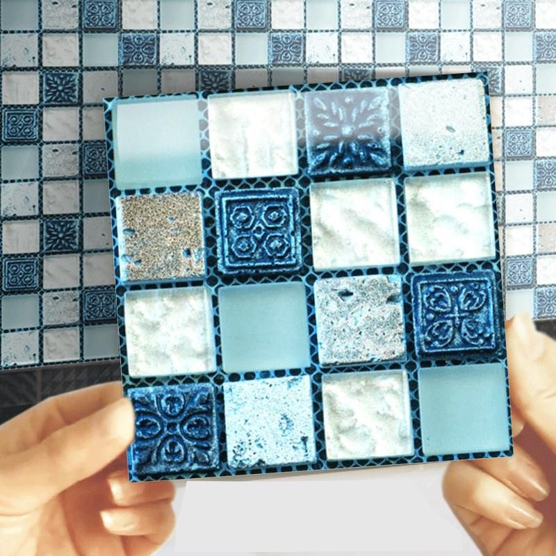 Avtoit | Square Mosaic Peel & Stick Tiles Waterproof Kitchen Splashback Tiles