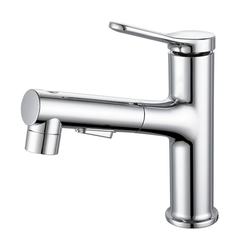 Avtoit | Modern Extendable Sink Faucet Bathroom Faucet Brass 1 Handle Sink Faucet with Water Hose