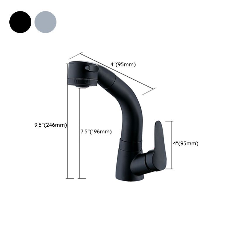 Avtoit | Contemporary Bath Faucet Brass Lever Handle Pull-Out Sink Faucet
