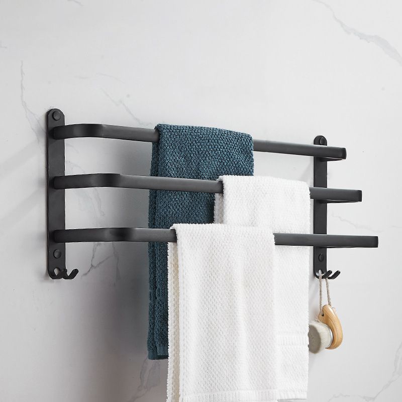 Avtoit | Modern black aluminum bathroom accessory set towel bar bathroom fittings