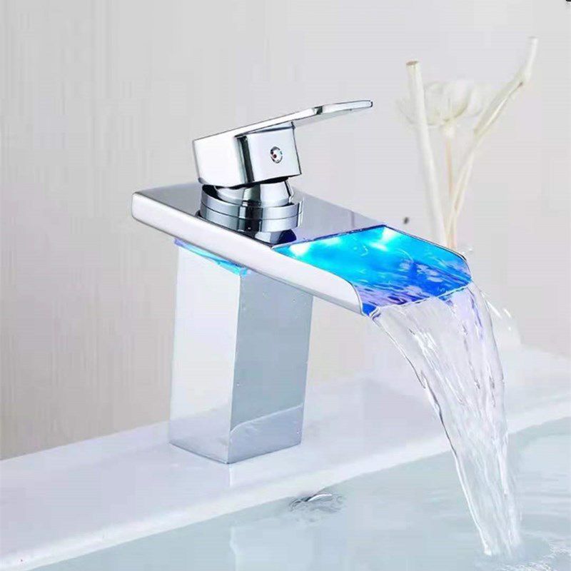 Avtoit | Single-Handle Basin Faucet 1-Hole Widely Used Bathroom Sink Faucet with LED Lighting