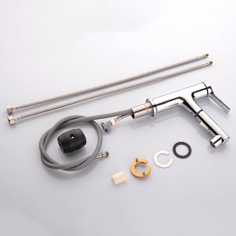 Avtoit | Round contemporary bathroom faucet with lever handle and single hole installation