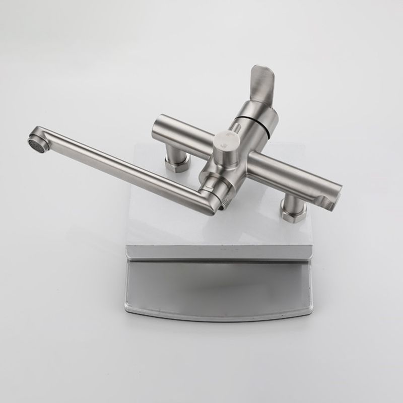Avtoit | Wall-mounted metal bathtub filling low arch swivel bathtub mixer