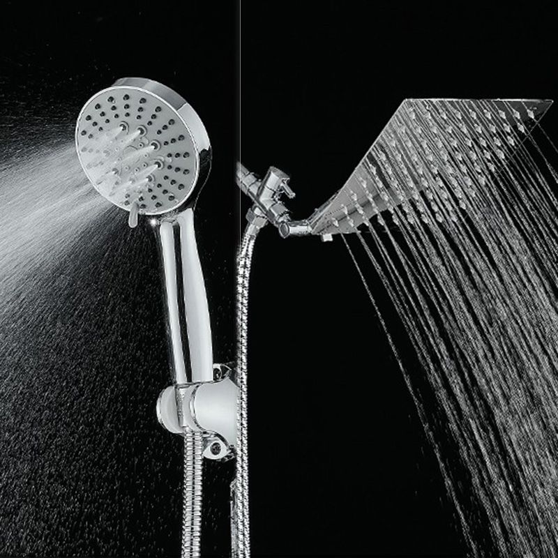 Avtoit | Wall Mounted Adjustable Shower Head Modern Square Metal Shower Head