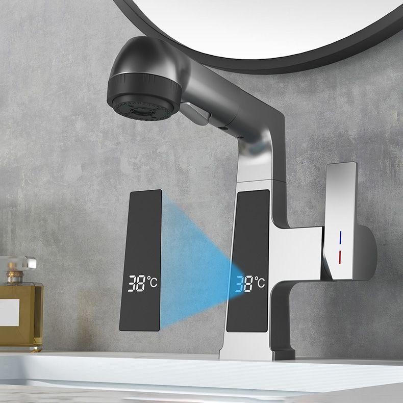 Avtoit | Modern Sink Faucet Pull-Down Lever Handle Brass Faucet Bathroom