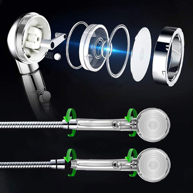 Avtoit | Contemporary Hand Shower Head Silver 3-Spray Pattern Wall Mounted Shower Head