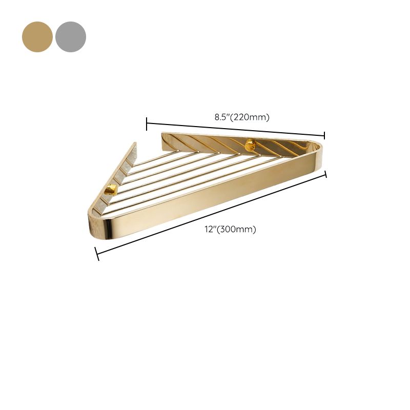 Avtoit | 2-piece modern bathroom accessory set, polished chrome/gold, bathroom shelf
