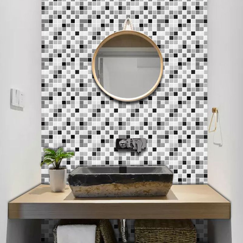 Avtoit | Tile Stripping & Gluing Square Mosaic PVC Stain Resistant Stripping and Gluing Plates for Shower 5 Pack