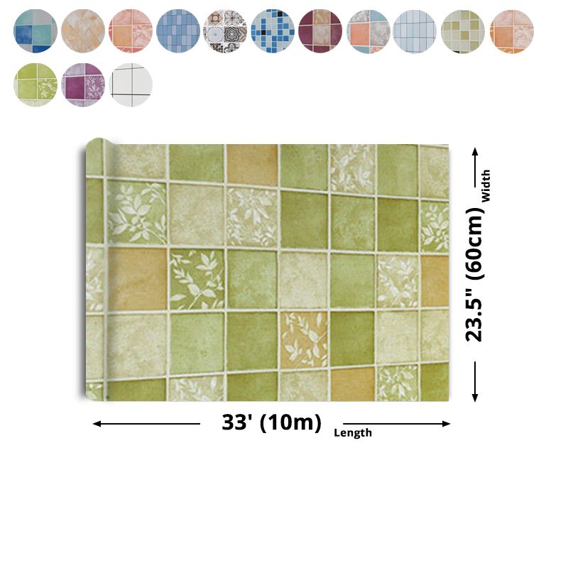 Avtoit | Square Grid Peel and Stick Tile PVC Mosaic Tile for Kitchen Backsplash