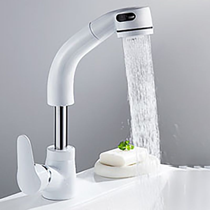 Avtoit | Vessel Sink Bathroom Faucet with Swiveling Spout Single Lever Faucet with Pull-Out Spray