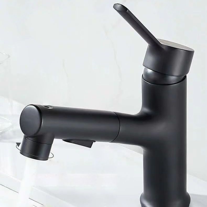 Avtoit | Modern Washbasin Faucet Copper 1-Handle Low Arc Pull-Out Washbasin Faucet for Bathroom