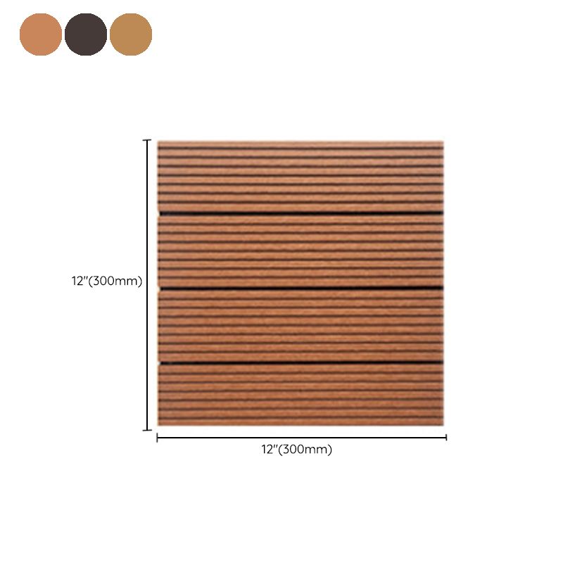 Avtoit | Contemporary Engineered Floor Tile Wire-Brushed Click-Lock Wood Floor for Patio Garden