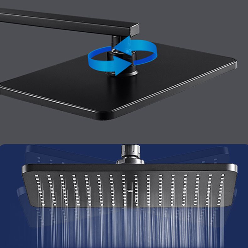 Avtoit | Modern rectangular shower head combo standard spray pattern with hand shower
