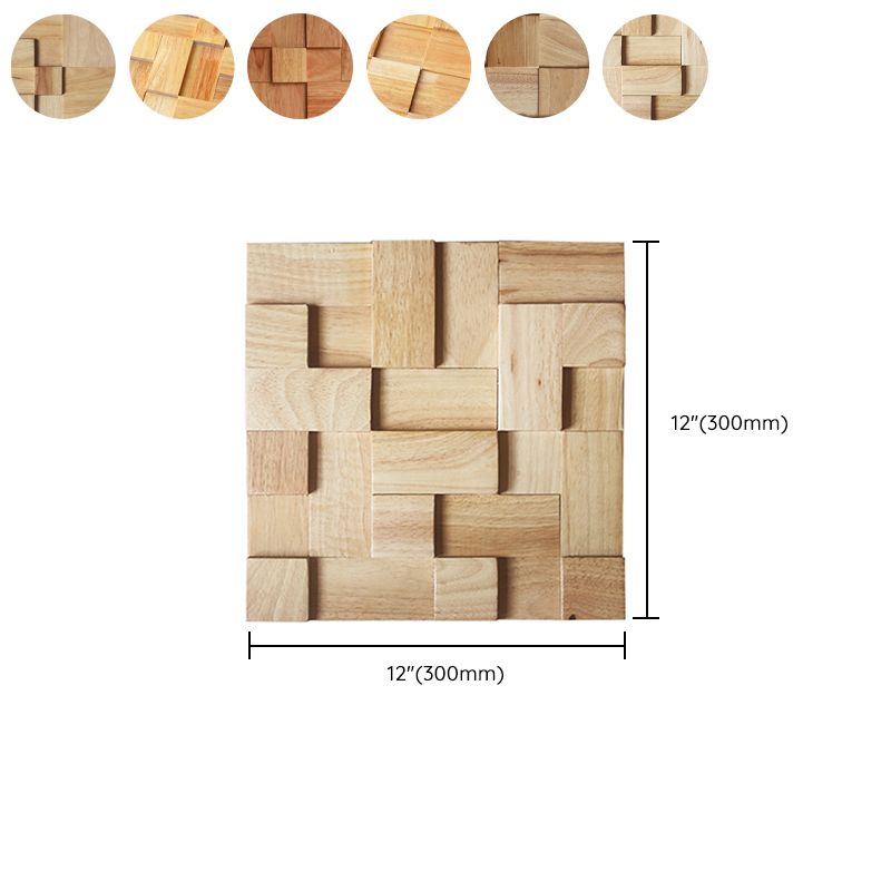 Avtoit | Mosaic Wood Wall Cladding Glue Living Room Modern Style Wood Plank
