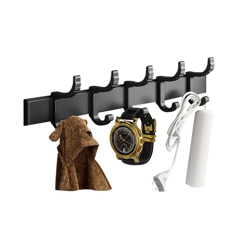 Avtoit | Black Aluminum Bathroom Accessory Set Modern Bathroom Shelf / Towel Bar & Paper Holder