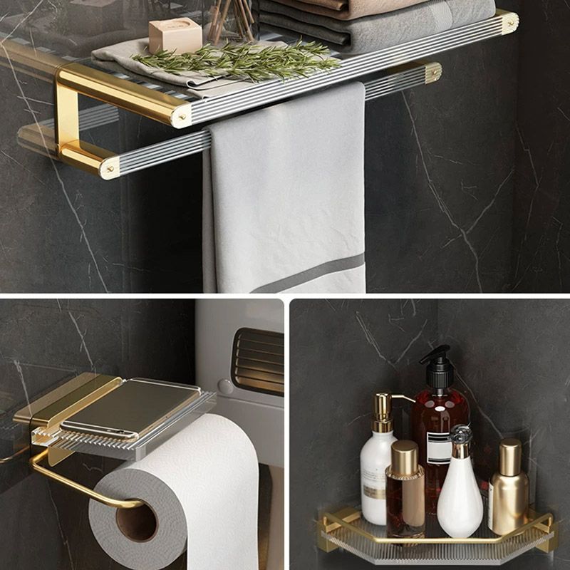 Avtoit | Modern Bathroom Accessory Set Bathroom Shelf Gold Towel Holder Bathroom Hardware Set