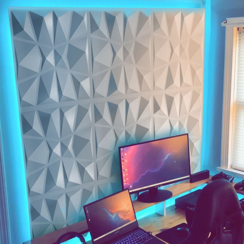 Avtoit | Modern Tin Back Wall Panel Smooth Upholstered Wall Ceiling in Black and White