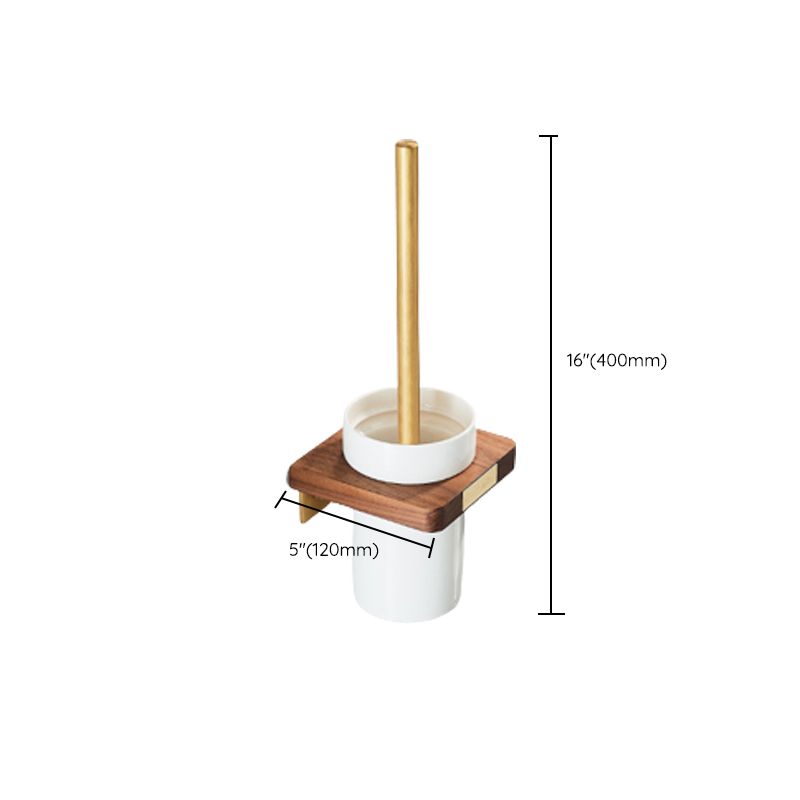 Avtoit | Wood and Aluminum Bath Hardware Set Golden Bathroom Accessory Set