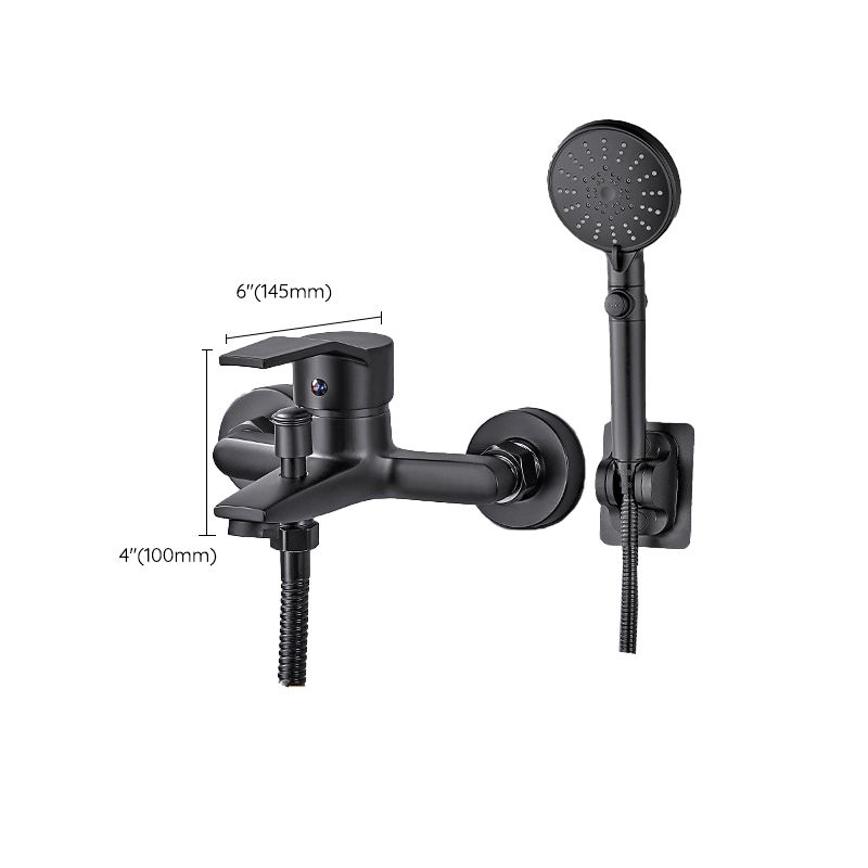 Avtoit | Wall-mounted fixed bathtub faucet lever handle with hand shower