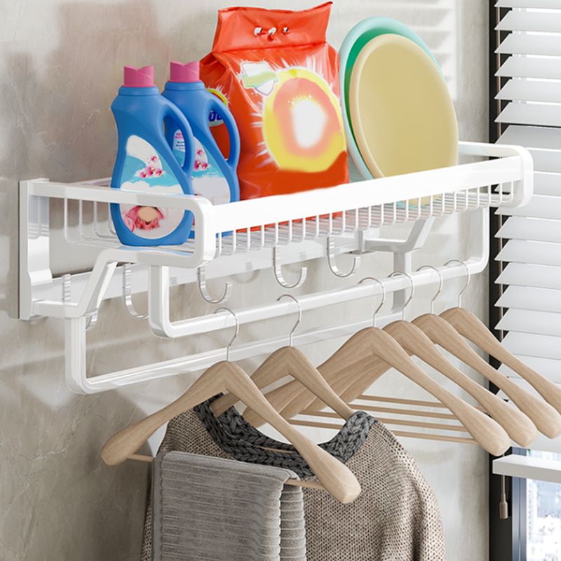 Avtoit | Contemporary bathroom accessory set made of matte stainless steel-aluminum with bathrobe hook/bath shelf