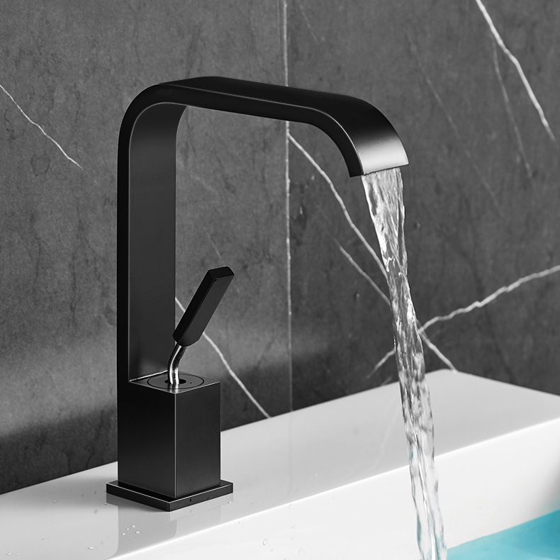 Avtoit | Unique Sink Faucet Bathroom Brass Solid Color Waterfall Spout Faucet