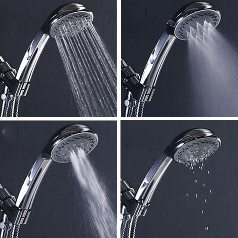 Avtoit | Round Handheld Showerhead in Silver Leak-Resistant Wall-Mounted Showerhead