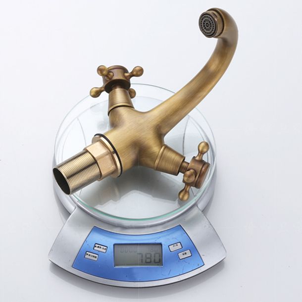Avtoit | Button Handle Widespread Bathroom Faucet Industrial Sink Faucet