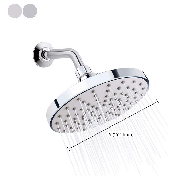 Avtoit | Round Fest Shower Head Silver Single Jet Wall Mounted Shower Head