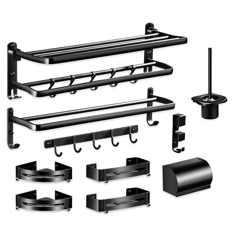 Avtoit | Modern Aluminum Bathroom Hardware Set Black Bathroom Accessory Set