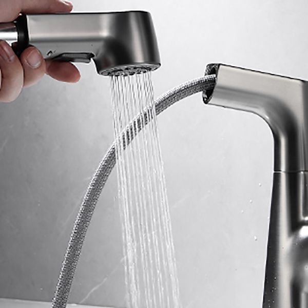 Avtoit | Bathroom vessel faucet high arc three-way spout single-handle faucet with pull-out sprayer