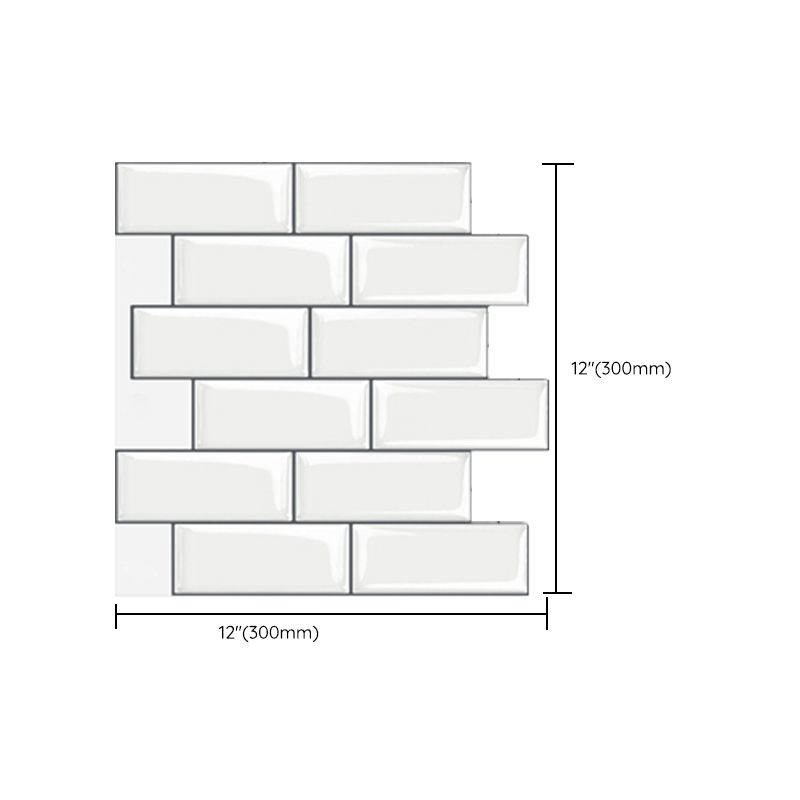 Avtoit | Peel and Stick Subway Tiles Waterproof Plastic Tile Rectangular Peel & Stick Tile for the Kitchen