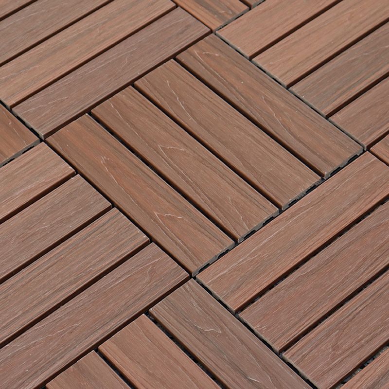 Avtoit | 12" X 12" 4-Slat Square PVC Floor Tiles Snap-Fit Installation Floor Tiles