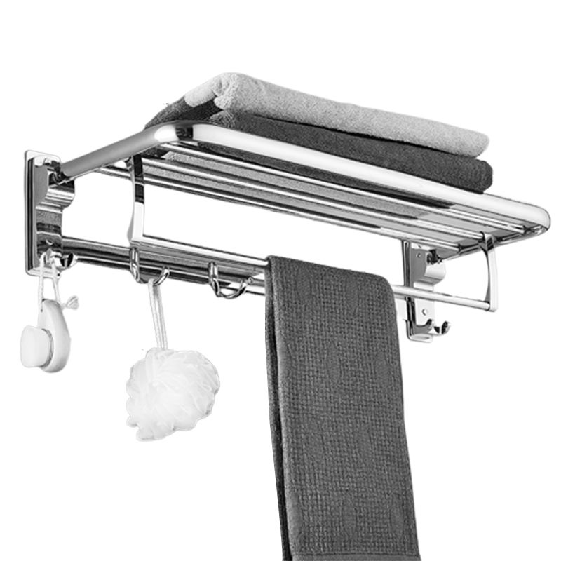 Avtoit | Polished Chrome Bathroom Accessory Set Modern Bathroom Shelf Stainless Steel