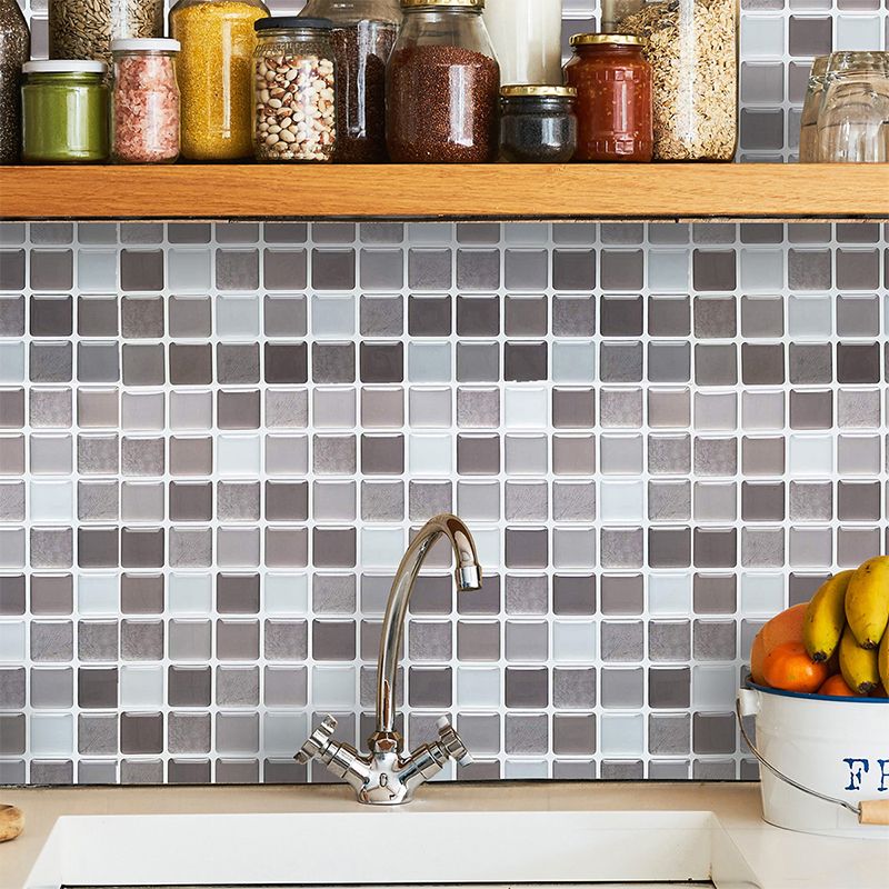 Avtoit | Plastic Peel & Stick Mosaic Tile Waterproof Peel & Stick Mosaic Tile with Square Shape
