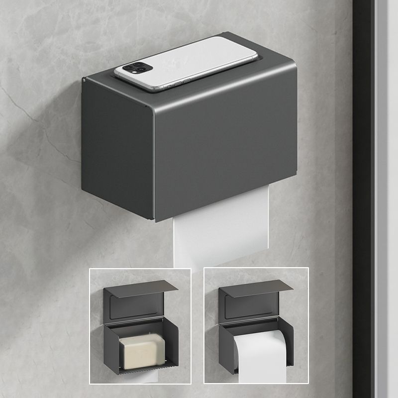 Avtoit | Modernism Aluminum Bathroom Accessories Set Gray Metal Bathroom Set with Towel Holder/Bath Shelf