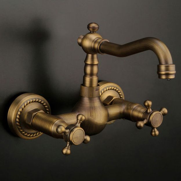 Avtoit | Traditional Wall-Mounted Copper Clawfoot Bathtub Faucet Trim Low Arc Clawfoot Bathtub Faucet