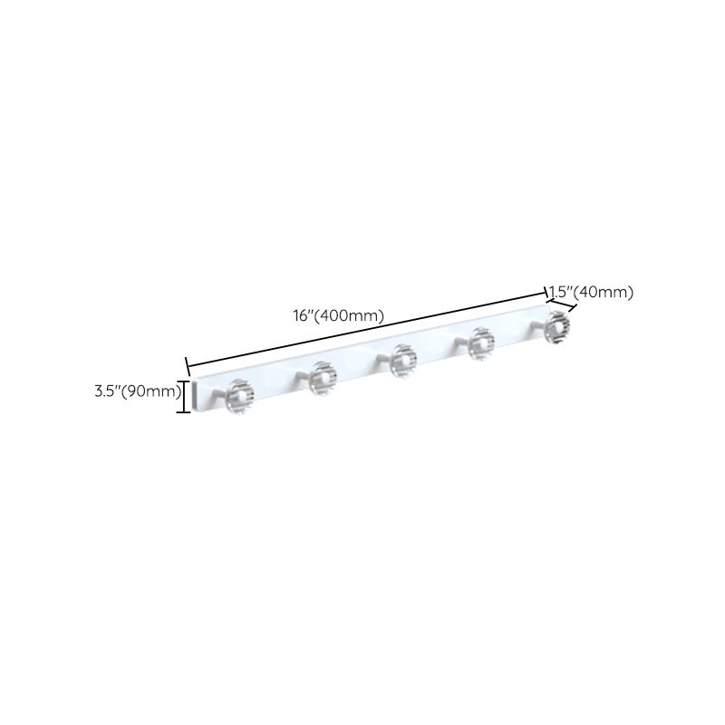 Avtoit | White Bathroom Accessory Set Metal & Acrylic Bathroom Set with Bath Shelf/Towel Hook