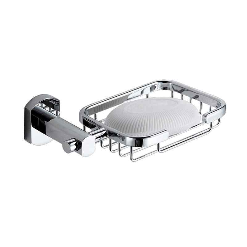 Avtoit | Polished Chrome Modern Bathroom Accessory Set Silver Towel Holder/Bath Shelf