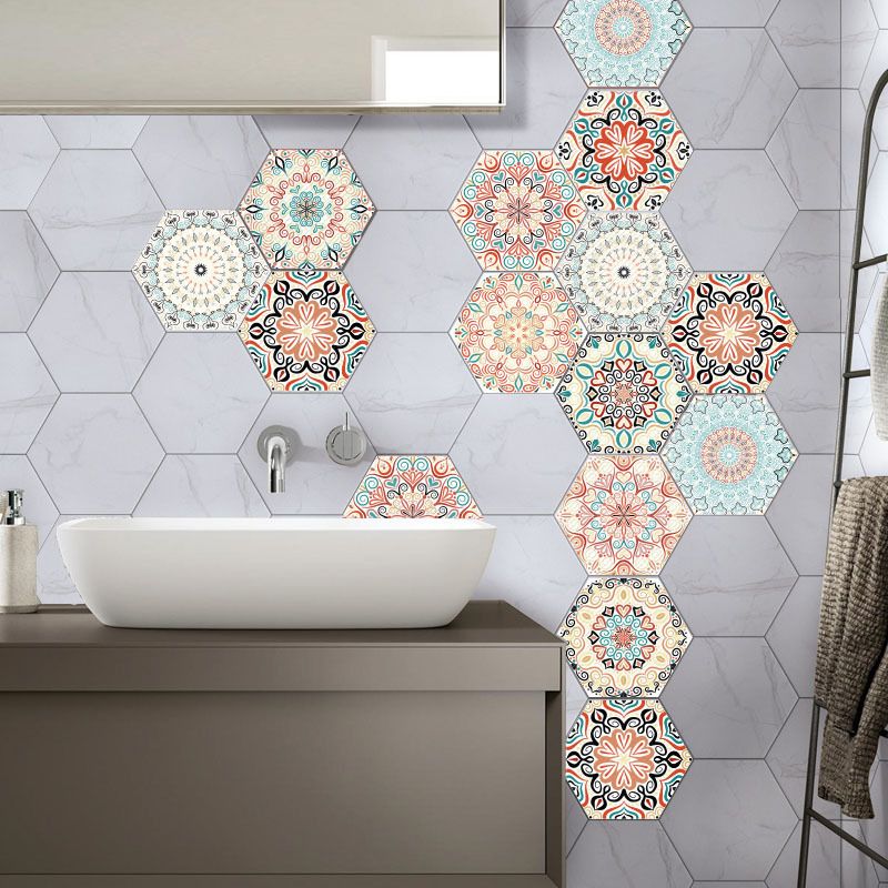 Avtoit | Plastic Mosaic Tile Wallpaper Hexagonal for Stick-On and Removable Back Wall Tile