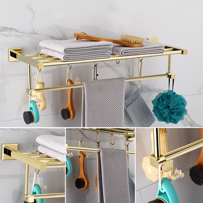 Avtoit | Gold Modern Bathroom Set, Polished Gold, 4 Pieces, Towel Holder, Paper Holder