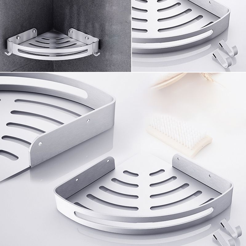 Avtoit | Contemporary silver metal bathroom accessory set with towel rack