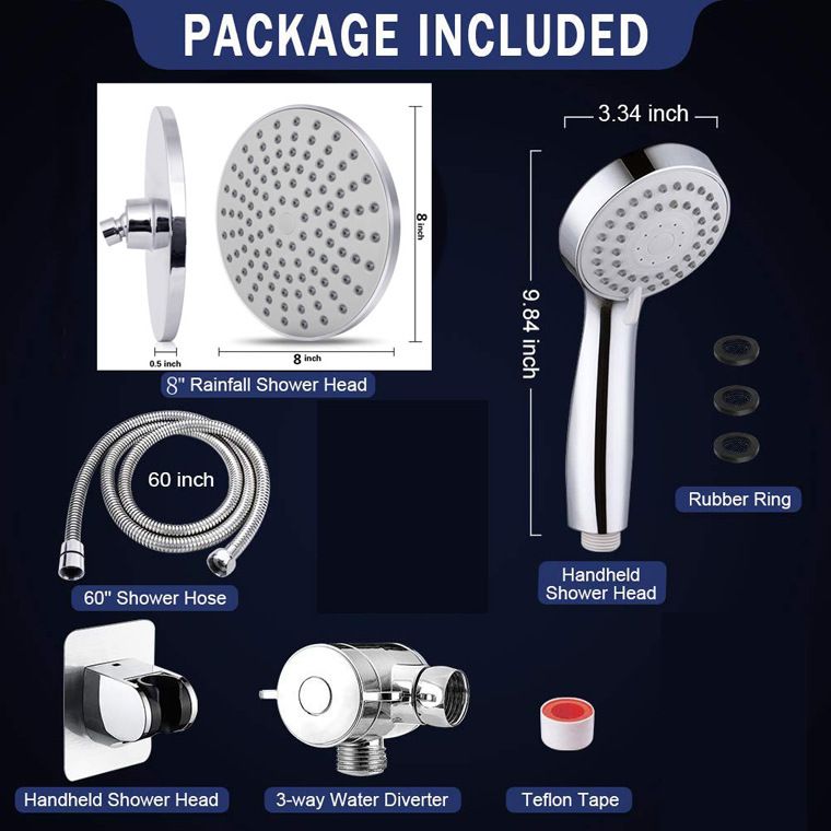 Avtoit | Round Dual Shower Heads Traditional Style Wall Mounted Dual Shower