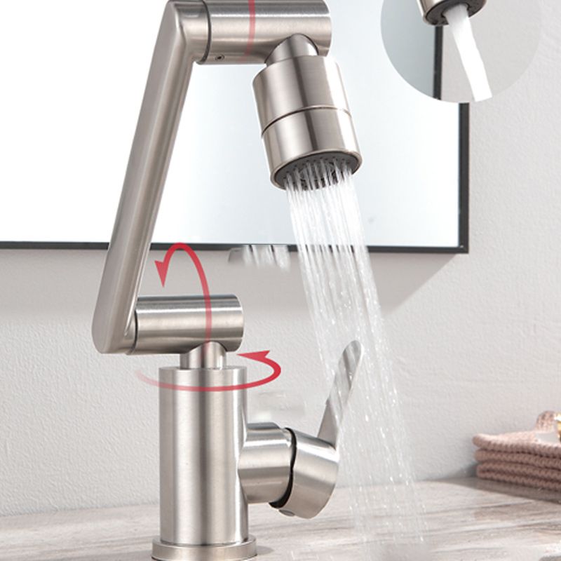 Avtoit | Swivel Spout Bathroom Faucet Single Hole Basin Faucet with Lever Handle
