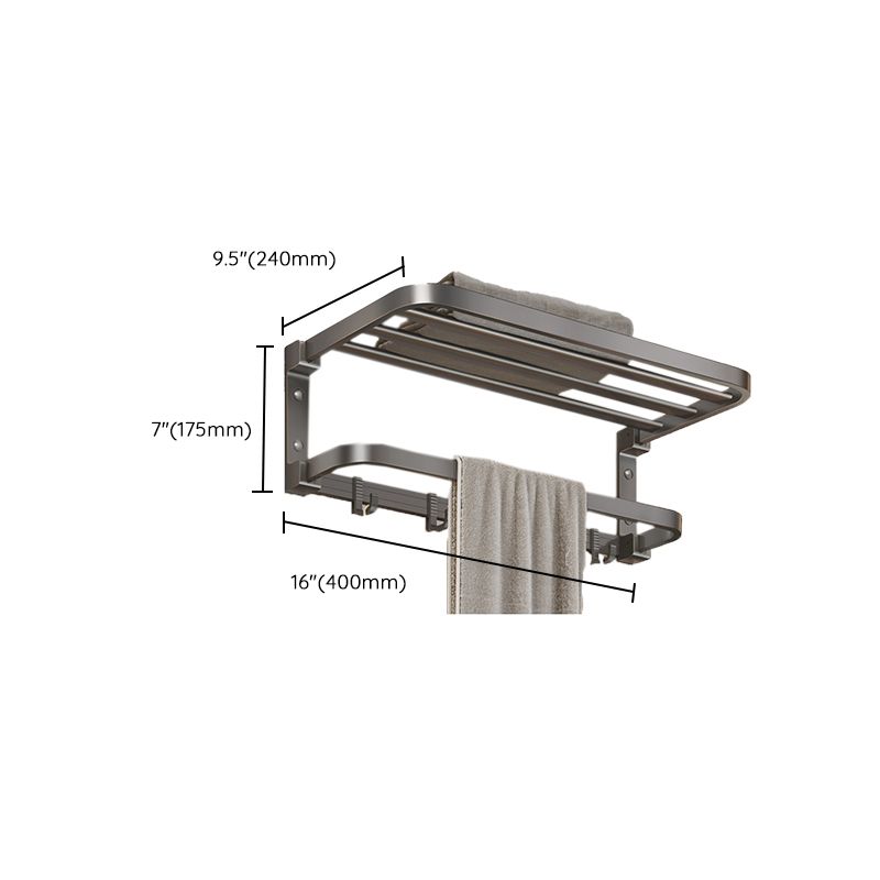 Avtoit | Modern Bathroom Accessories Set Gray Towel Bar Bathroom Shelf Bathroom Hardware