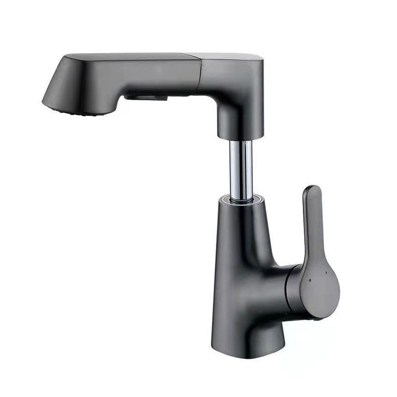 Avtoit | Modern Sink Faucet Lever Handle Copper Low Arc Pull-Out Sink Faucet