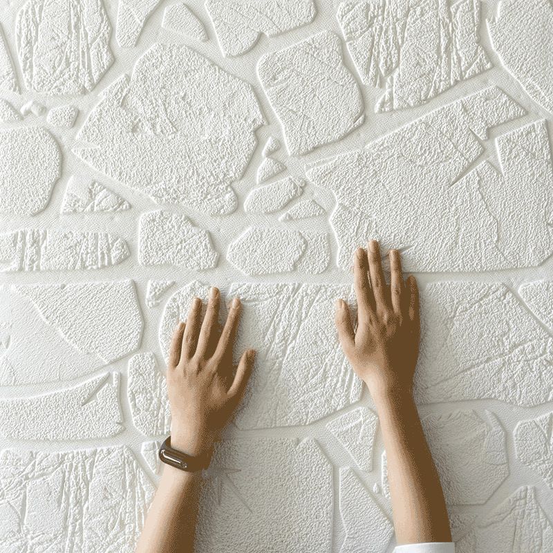 Avtoit | Modern Pearl Wainscoting PVC Wall Access Panel Peel and Stick Wall Tile for Bedroom