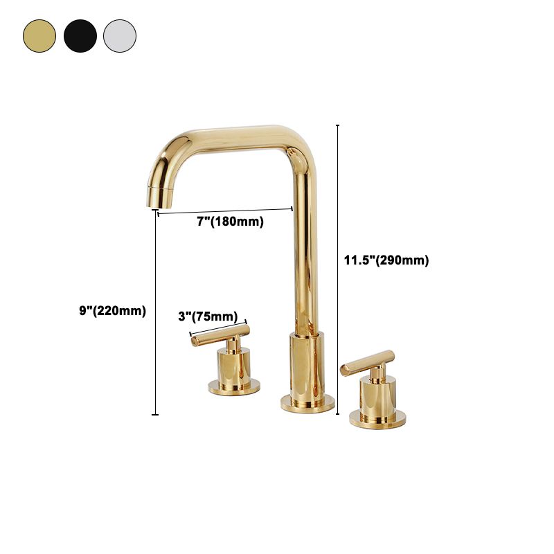 Avtoit | Modern 2-Handle Bathroom Sink Faucet 3-Hole Widespread Bathroom Faucet