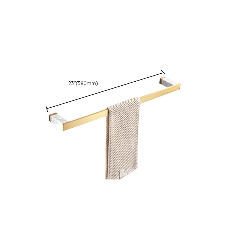Avtoit | Brushed Brass Bathroom Accessory Set Metal & Marble Bathroom Hardware Set with Bathtub Shelf