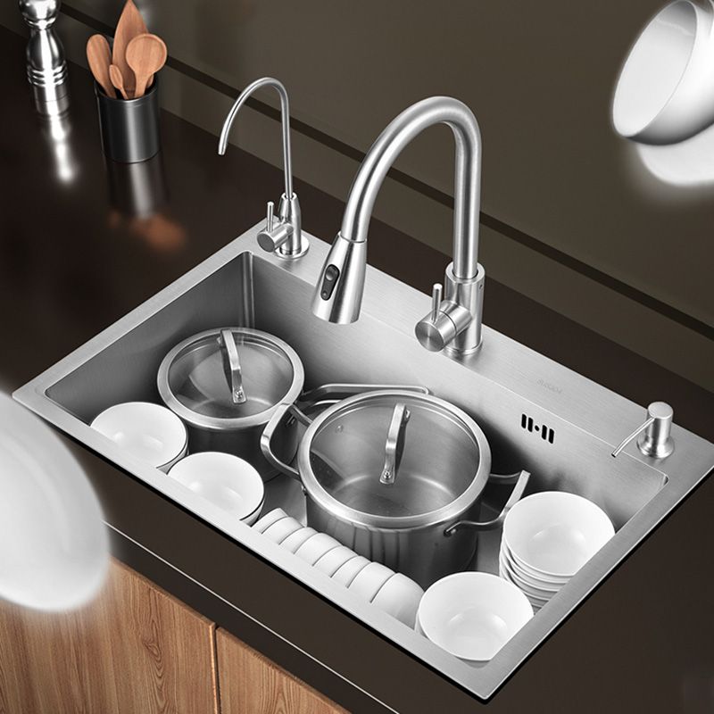 Avtoit | Contemporary Style Kitchen Sink Stainless Steel Color Fast Built-In Sink