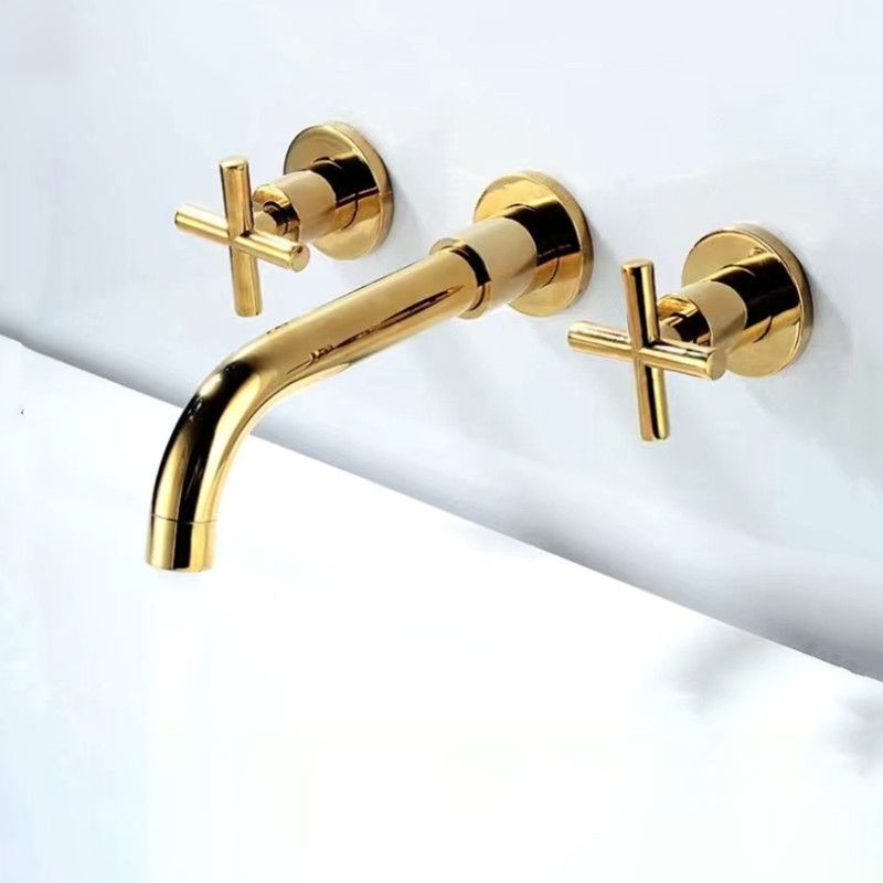 Avtoit | Modern 1- or 2-Handle Bathroom Sink Faucet Round Wall-Mounted Bathroom Faucet.